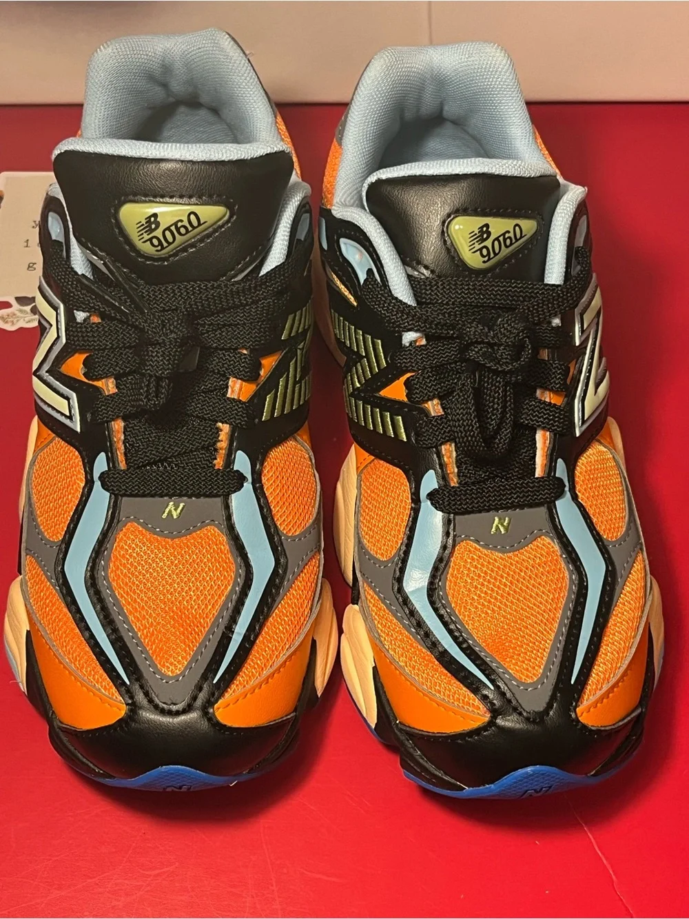 New Balance Kids Orange, Black & Light Blue Sneakers